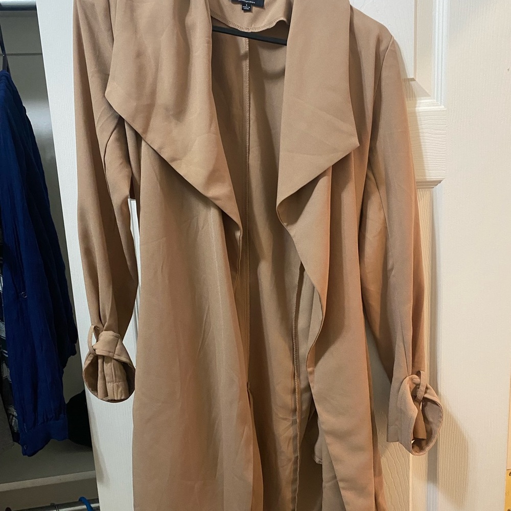 Tan long blazer jacket